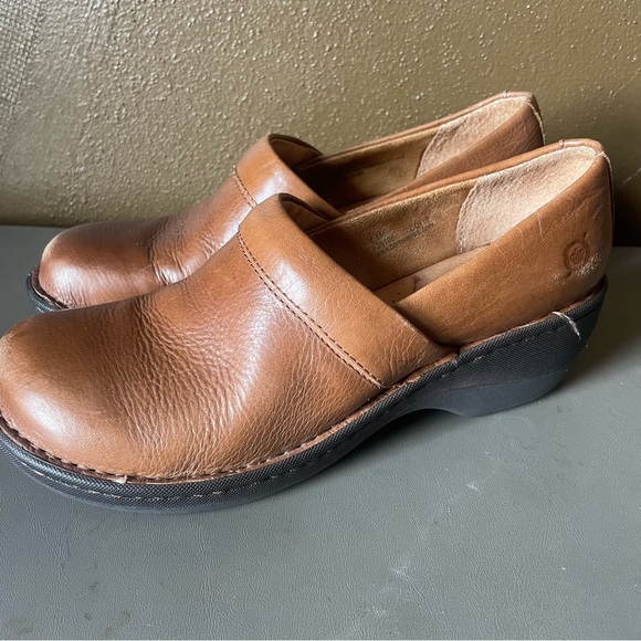 Børn Brown Leather Toby Clogs - Picture 7 of 8